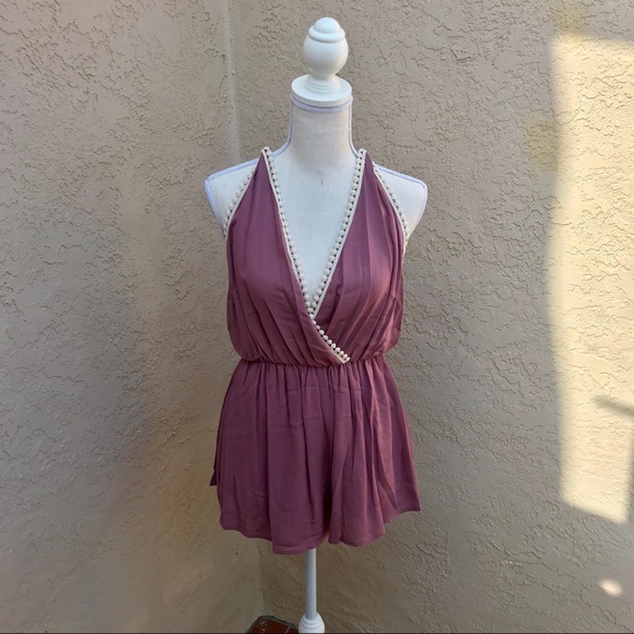 Mauve Ivory Romper - Picture 4 of 5